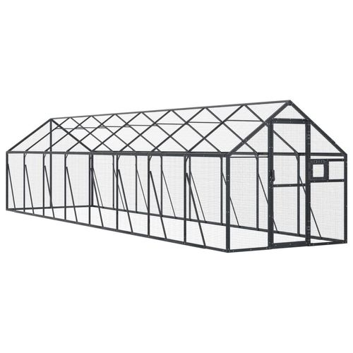 Prolenta Premium - Voliere Anthrazit 1,79x8x1,85 m Aluminium