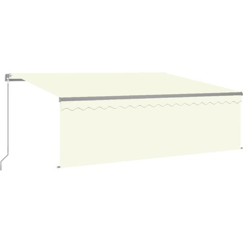 vidaXL Markise Manuell Einziehbar mit Rollo 4x3 m Creme