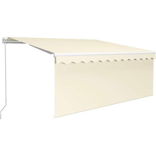 vidaXL Markise Manuell Einziehbar mit Rollo 3x2,5 m Creme