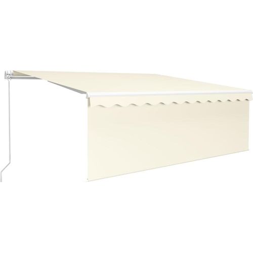 vidaXL Markise Manuell Einziehbar mit Rollo 4x3 m Creme