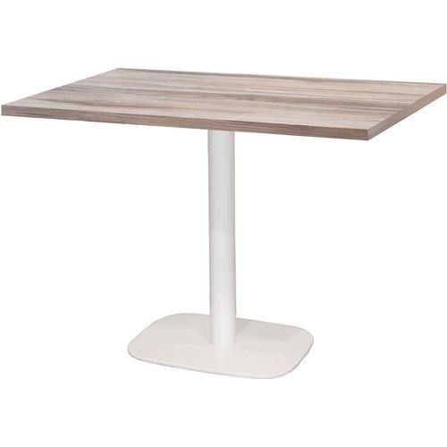 Tisch 120 x 70 cm – runder Sockel aus weißer Eiche