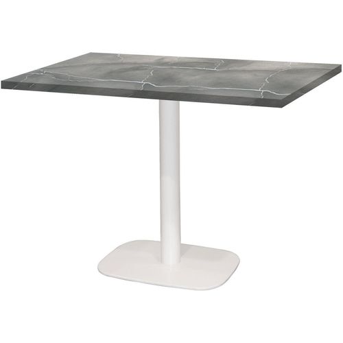 Tisch 120 x 70 cm – rundes weißes Bein, blauer Mond
