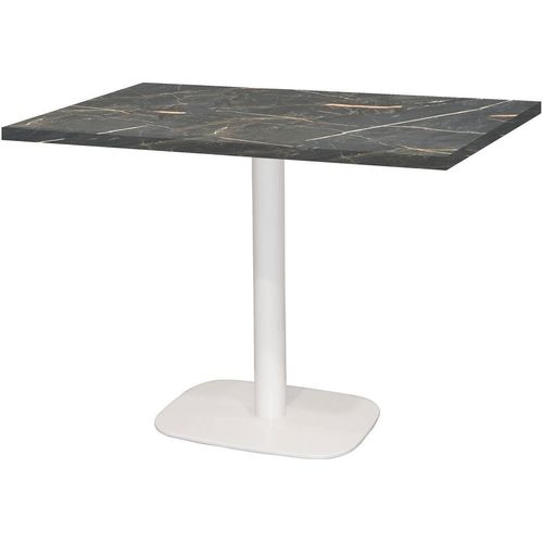 Tisch 120 x 70 cm – runder Sockel aus weißem Tamas-Marmor