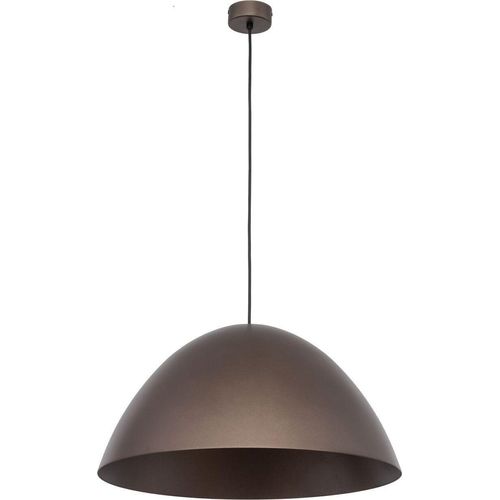 Pendelleuchte Metall E27 Ø 50 cm H: max. 170 cm Braun rund Modern