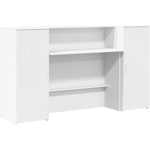 vidaXL Empfangstheke Weiß 180x50x103,5 cm Holzwerkstoff