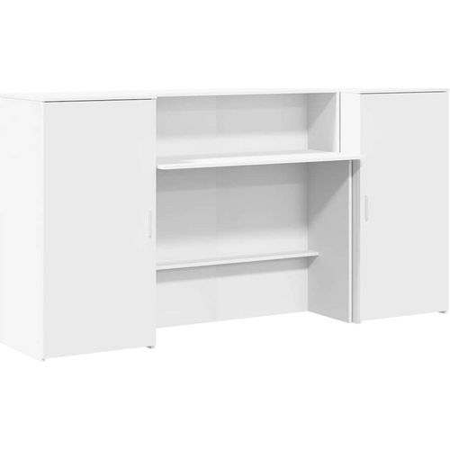 vidaXL Empfangstheke Weiß 200x50x103,5 cm Holzwerkstoff