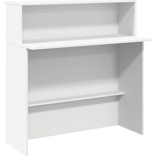 vidaXL Empfangstheke Weiß 100x50x103,5 cm Holzwerkstoff