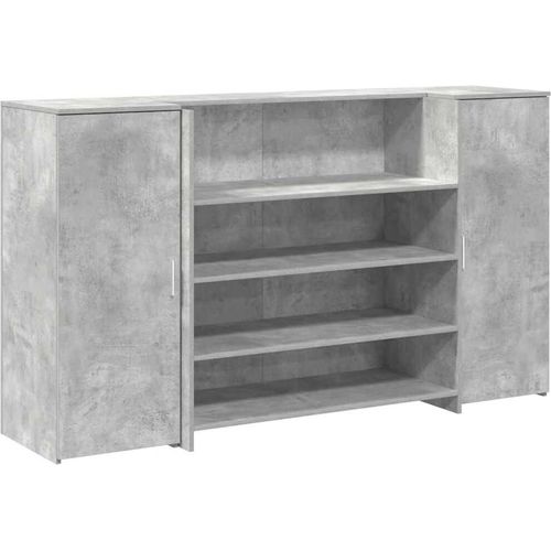 vidaXL Empfangstheke Betongrau 180x50x103,5 cm Holzwerkstoff