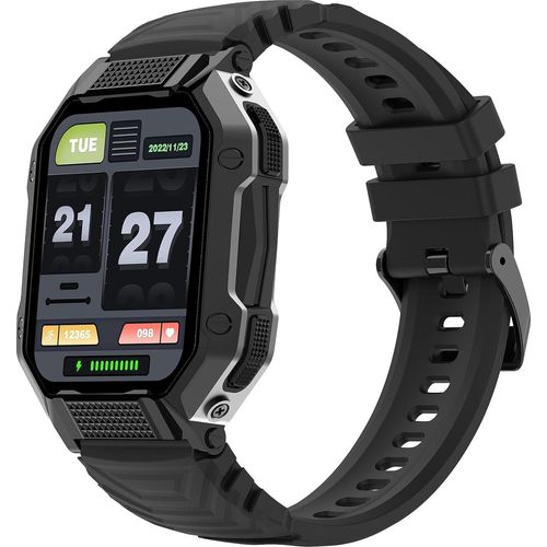 Smartwatch Herren mit Telefonfunktion Sportuhr Uhr mit Blutdruckmessung Pulsuhren Whatsapp fähig 1,83 Zoll Wasserdicht Tactical Watch Android IOS