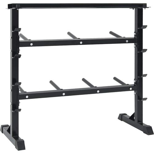 vidaXL Hantel Rack Schwarz 99 x 45 x 95.5 cm Pulverbeschichteter Stahl
