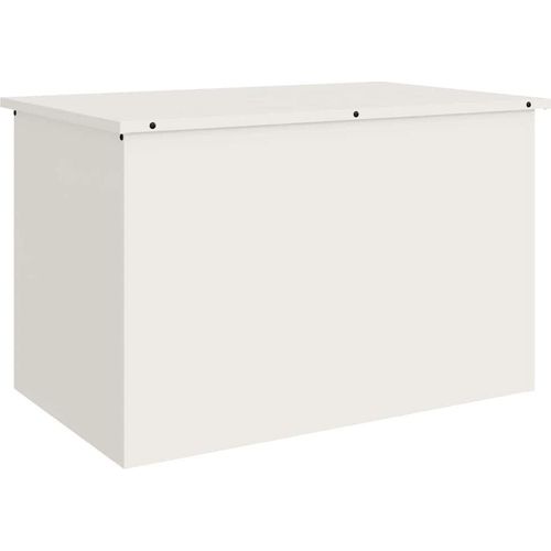 vidaXL Außenlagerbox Weiß 80 x 50.5 x 50 cm Kaltgewalzter Stahl
