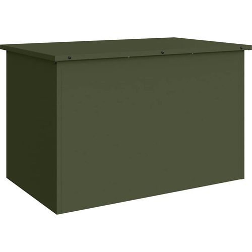 vidaXL Außenlagerbox Olivgrün 80 x 50.5 x 50 cm Kaltgewalzter Stahl