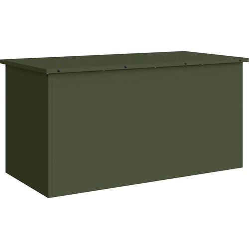 vidaXL Außenlagerbox Olivgrün 100 x 50.5 x 50 cm Kaltgewalzter Stahl