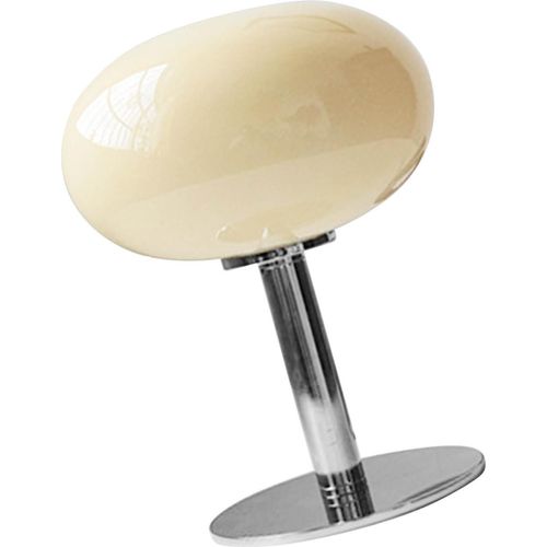 Nachttischlampe Eisensockel Niedliche Form Einfache Moderne Elegante Nachttischlampe für Zuhause USB Knopfschalter Beige