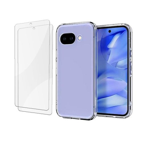 Hülle Pixel 9A und 2 schutzfolien - TPU - Transparent