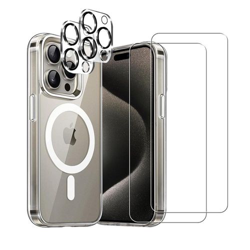 Hülle iPhone 15 Pro und 2 schutzfolien - TPU - Transparent