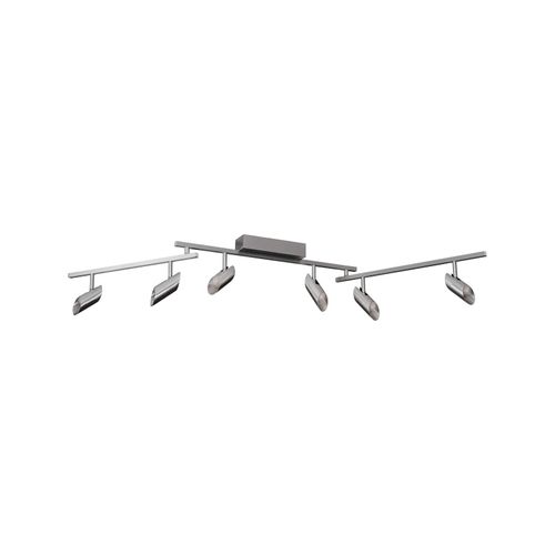 LED-Deckenstrahler Risell, Länge 142 cm, aluminiumfarben