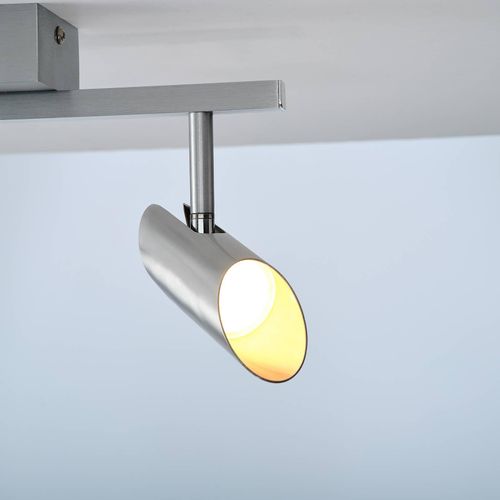 LED-Deckenstrahler Risell, Länge 35 cm, aluminiumfarben