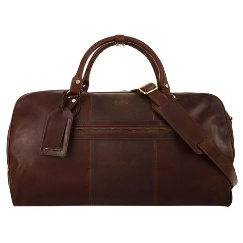 Reisetasche PIKÉ, Gr. B/H/T: 54cm x 29cm x 27cm onesize, braun, Leder, Taschen Reisetasche, echt Leder