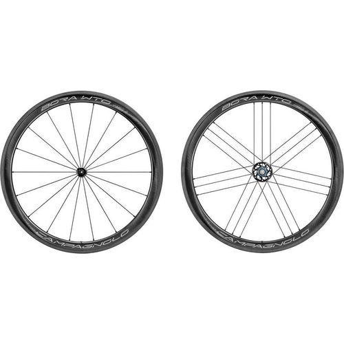 Campagnolo Bora Wto 45 Dark Tubeless Rennrad Laufradsatz Schwarz 9 x 100 / 10 x 135 mm / Shimano/Sram HG Schwarz 9 x 100 / 10 x 135 mm