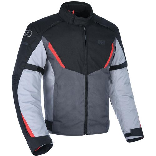 Oxford Delta Motorrad Textiljacke Farbe: Schwarz/Grau/Rot, Grösse: L