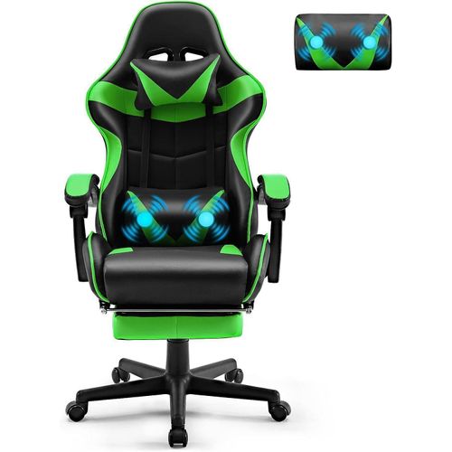 JUNG Gaming-Stuhl Soontrans Gaming Stuhl Bürostuhl Ergonomisch, Lendenkissen verstellbar (150Kg belastbar, Zockerstuhl, Zocker, Sessel Gaming, 1 St)