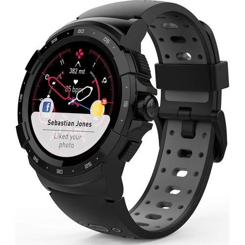 Manner Smartwatch (Android iOS), GPS Multisport vereint Ihre täglichen Abenteuer 6-Achsen-Beschleunigungsmesser, optischer Herzsensor,Schwarz