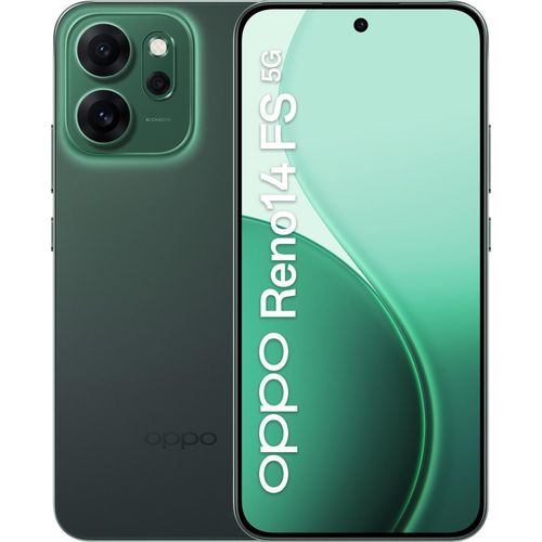 Oppo Reno14 FS 5G Verde: Smartphone Android 15, 12GB RAM, 512GB, Akkus 6000mAh