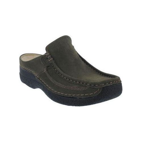 Wolky Roll Slide Clog, Antique nubuck, Pesto Green, Wechselfußbett, 0620213-709 39