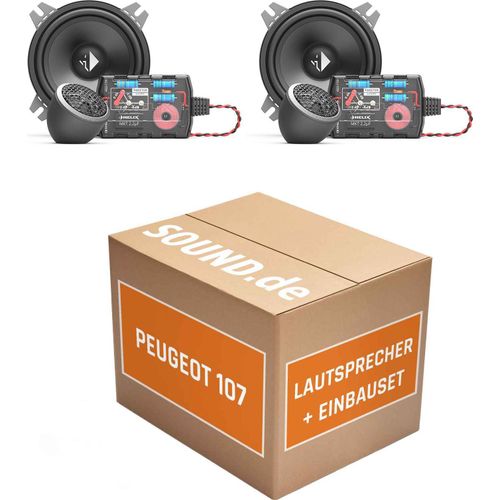 Lautsprecher Boxen Einbaupaket Armaturenbrett Helix CB K100.2-S3 passend für Peugeot 107 | 2x Tief-Mitteltöner 2x Hochtöner