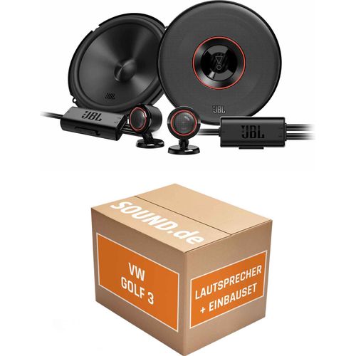 Lautsprecher Boxen Einbaupaket Armaturenbrett JBL Club3 64CTP passend für VW Golf III + Variant/Kombi | 2x Tief-Mitteltöner mit integriertem Hochtöner 210W MAX