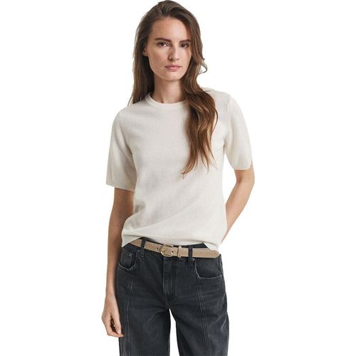 Gant 4805351 Kurzarm-t-shirt Beige L Frau Beige L