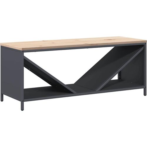 vidaXL Brennholzregal mit Holzplatte Anthrazit 100,5x35,5x40 cm