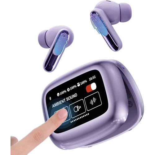 Bluetooth 5.4 ,In-Ear-Kopfhörer mit Automatischer Geräuschreduzierung,IP55 Wasserdicht,Lange Akkulaufzeit, LEDSmart-Touchscreen, für Laptop Tablet