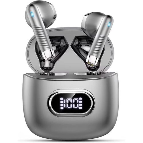 Kopfhörer in Ear, Kabellos Bluetooth 5.1 mit CVC8.0 HD Mic, 32Hrs std Spielzeit, IP7 Wasserdicht, Dual LED Digitalanzeige Bluetooth Ohrhörer, USB-C