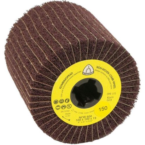 Klingspor Schleifmoprad NCW 600, LxBxH 100X50X19, Korn 80 , rotbraun 3 Stk