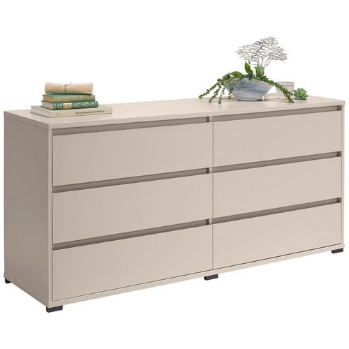 Carryhome Sideboard , Kaschmir , Holzwerkstoff , 6 Schubladen , 160x79x48 cm , Schlafzimmer, Schlafzimmer Kommoden