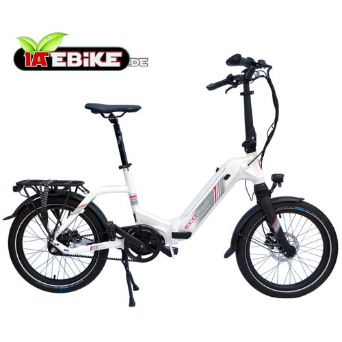 20 Zoll ECOFOLD BFM210 E-bike 3-Gang Automatik Carbon-Riemen BaFang Mittelmotor 250W 562 Wh Faltrad Klapprad weiss