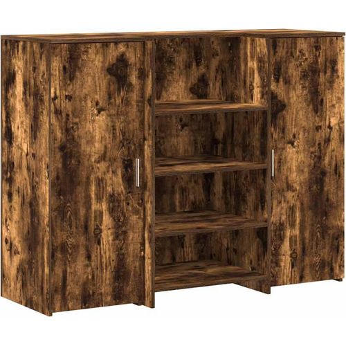 vidaXL Empfangstheke Räuchereiche 135x50x103,5 cm Holzwerkstoff