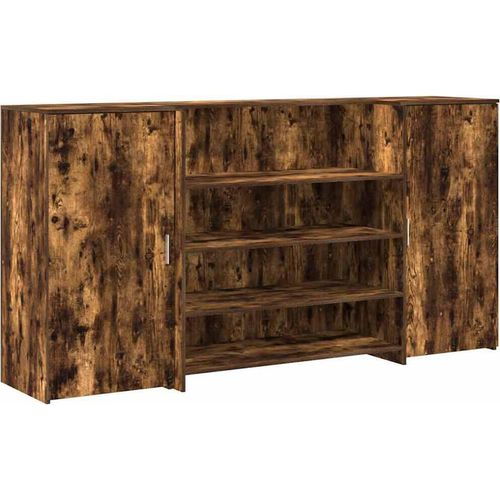 vidaXL Empfangstheke Räuchereiche 200x50x103,5 cm Holzwerkstoff