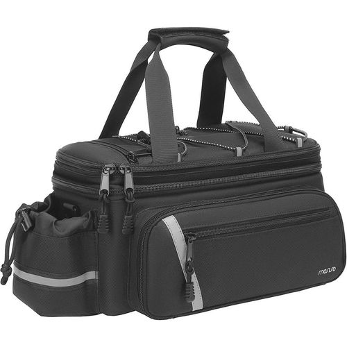 Fahrradtasche mit Regenschutz und faltbaren Packtaschen – 8 l isolierte Rücksitztasche fürs Fahrrad