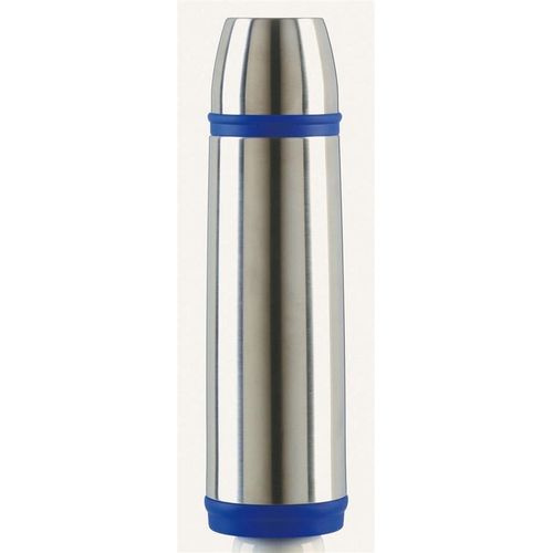 Isolierflasche EMSA "Captain", bunt (silberfarben, blau), 1.000ml, Edelstahl, Trinkflaschen, Isolierflasche, 1 Liter