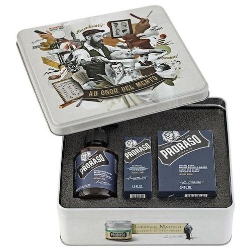 Proraso Herrenpflege Azur-LimeGeschenkset Beard Wash 200 ml + Beard Balm 100 ml + Beard Oil 30 ml 1 Stk. (40,87 € / 1 Stk.)
