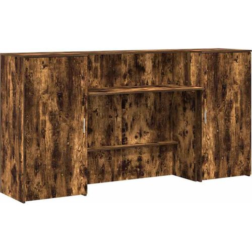 vidaXL Empfangstheke Räuchereiche 200x50x103,5 cm Holzwerkstoff