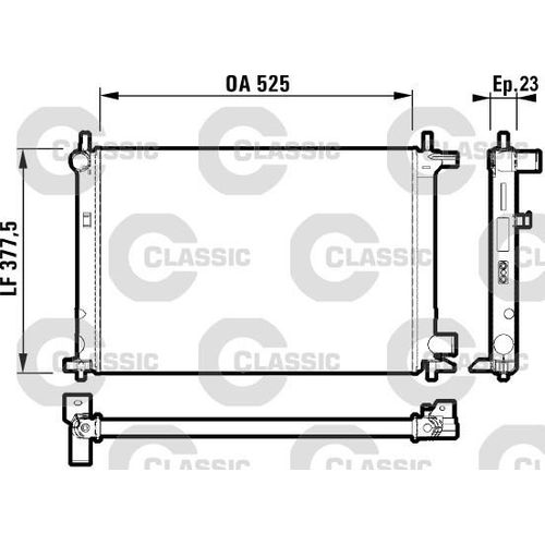 Kühler, Motorkühlung VALEO CLASSIC von Valeo (232003) Wärmetauscher Kühlung Motorkühler