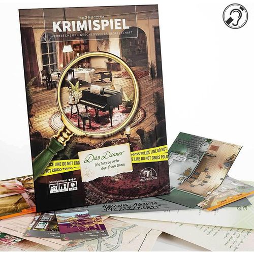 Krimispiel: Das Dinner – Die letzte Arie der Alten Dame | Brettspiel & Escape Room Spiel für Erwachsene | Krimi-Abenteuer zum Lösen von Verbrechen