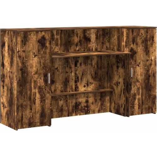 vidaXL Empfangstheke Räuchereiche 180x50x103,5 cm Holzwerkstoff