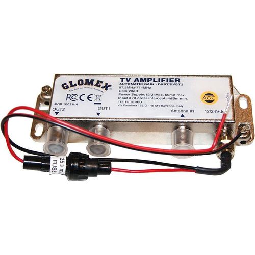 Glomex Verstärker 50023/14 12-24v Silber Silber One Size