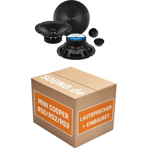 Lautsprecher Boxen Einbaupaket vorne Crunch GTS passend für Mini Coooper | 2x Tief-Mitteltöner 2x Hochtöner 4x Frequenzweiche
