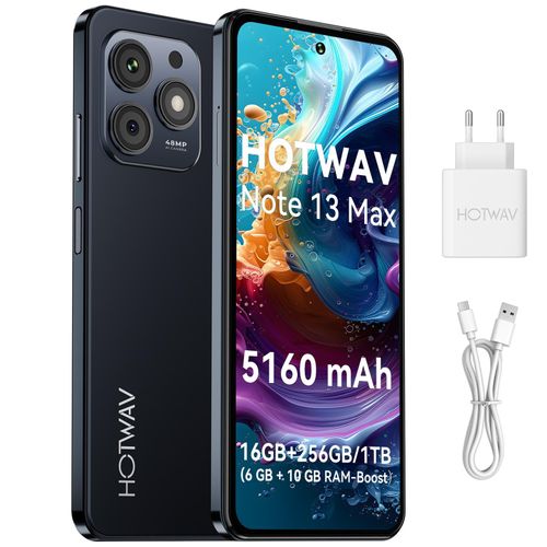 HOTWAV Smartphone Android, 16+256 GB/1 TB handy, Smartphone ohne Vertrag, Android handy, Dual-SIM, Angebot Smartphone, Mobiltelefon